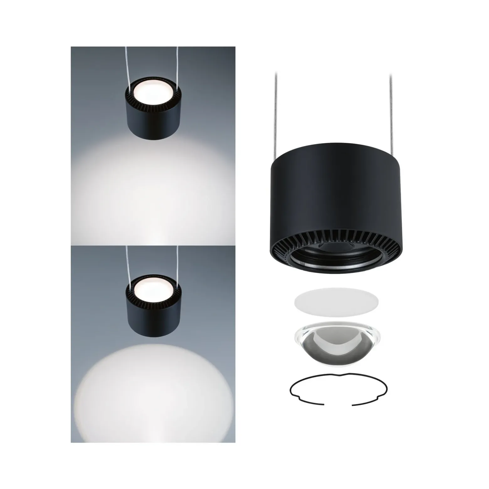 Paulmann URail Aldan LED colgante 4.000K negro