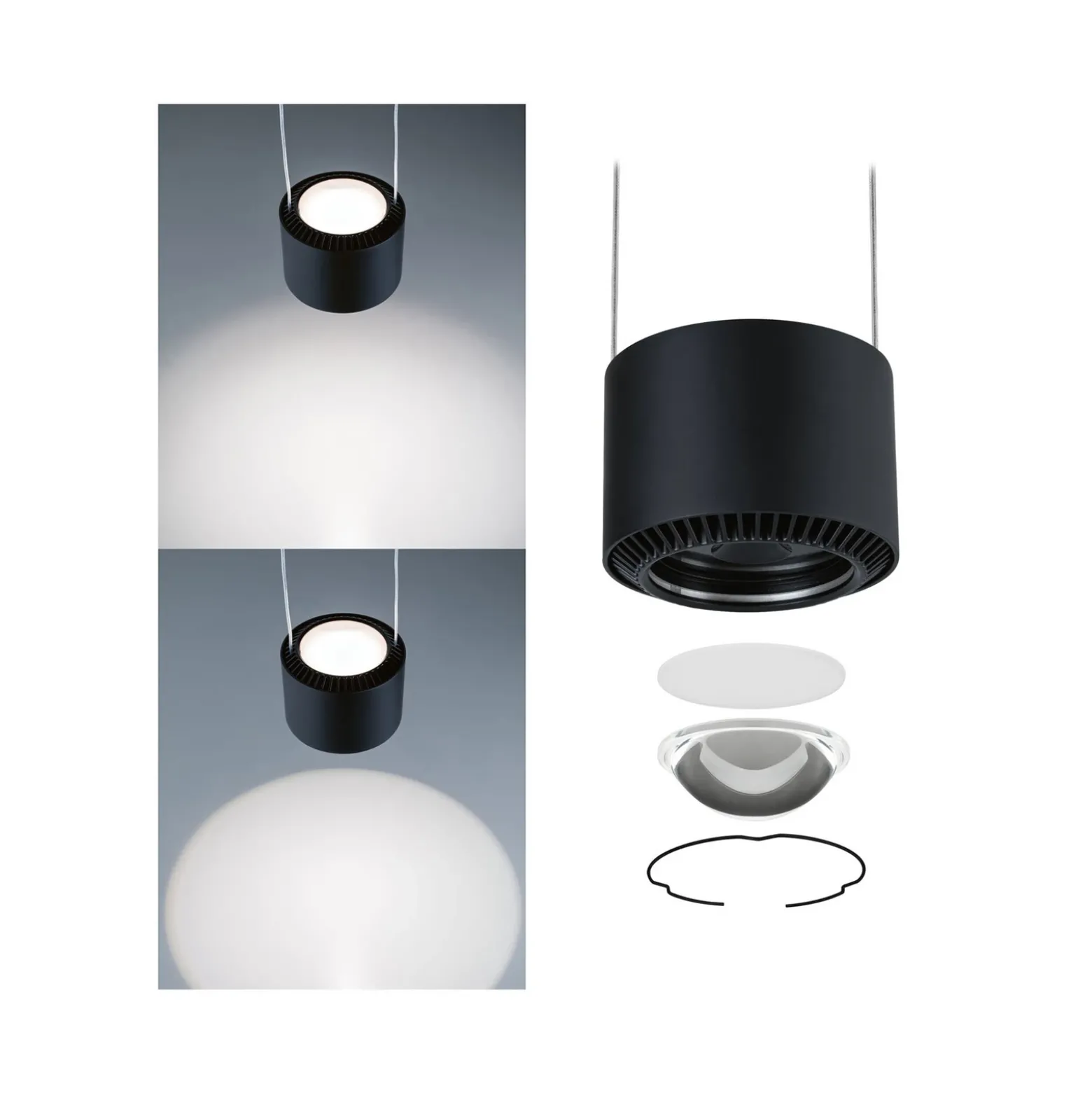 Paulmann URail Aldan LED colgante 4.000K negro