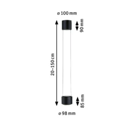 Paulmann URail Aldan péndulo LED, negro