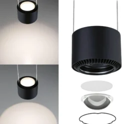 Paulmann URail Aldan péndulo LED, negro