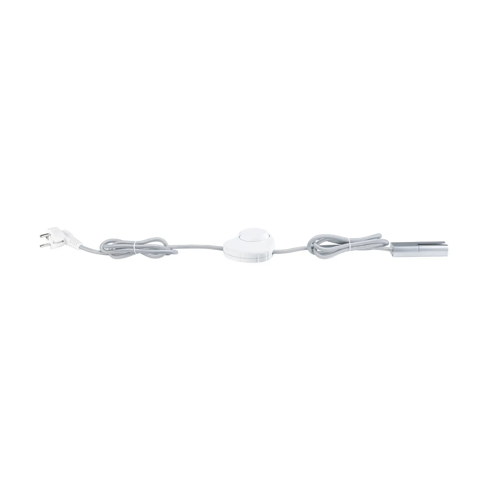 Paulmann URail Alimentación Cable/Interruptor, cromo mate, 2,4 m