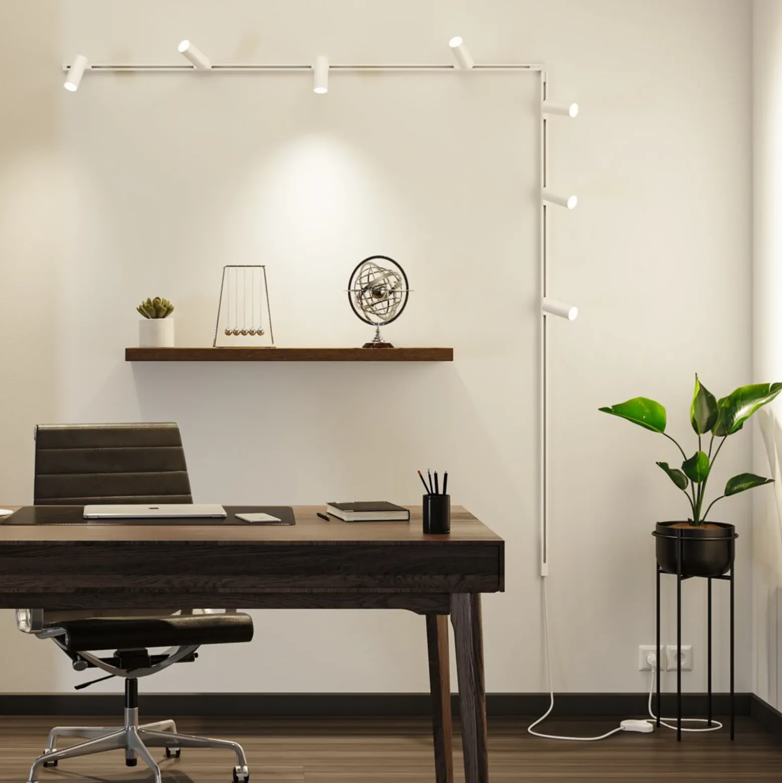 Paulmann URail Alimentación con interruptor, 200 cm, blanco señal