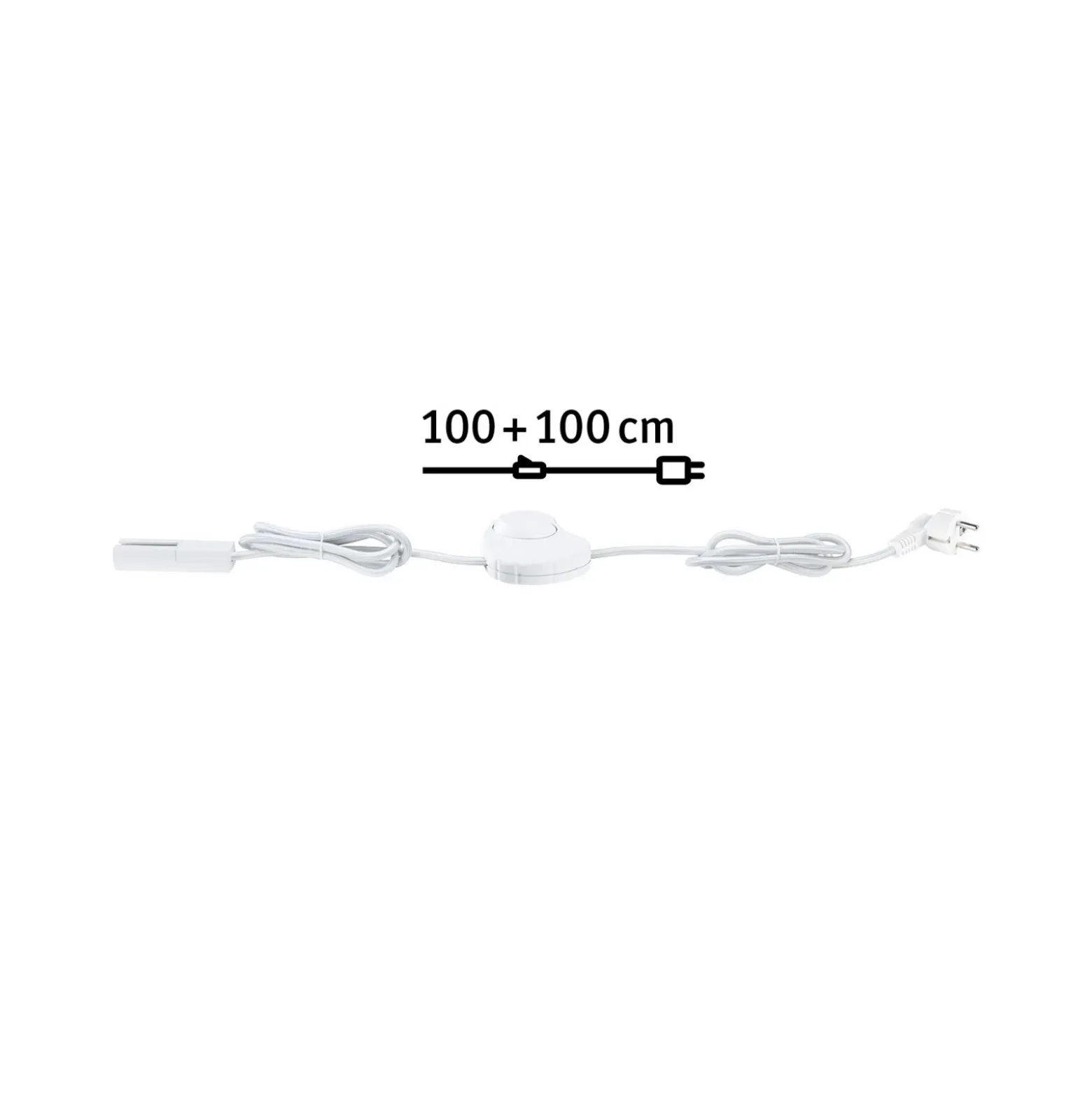 Paulmann URail Alimentación con interruptor, 200 cm, blanco señal