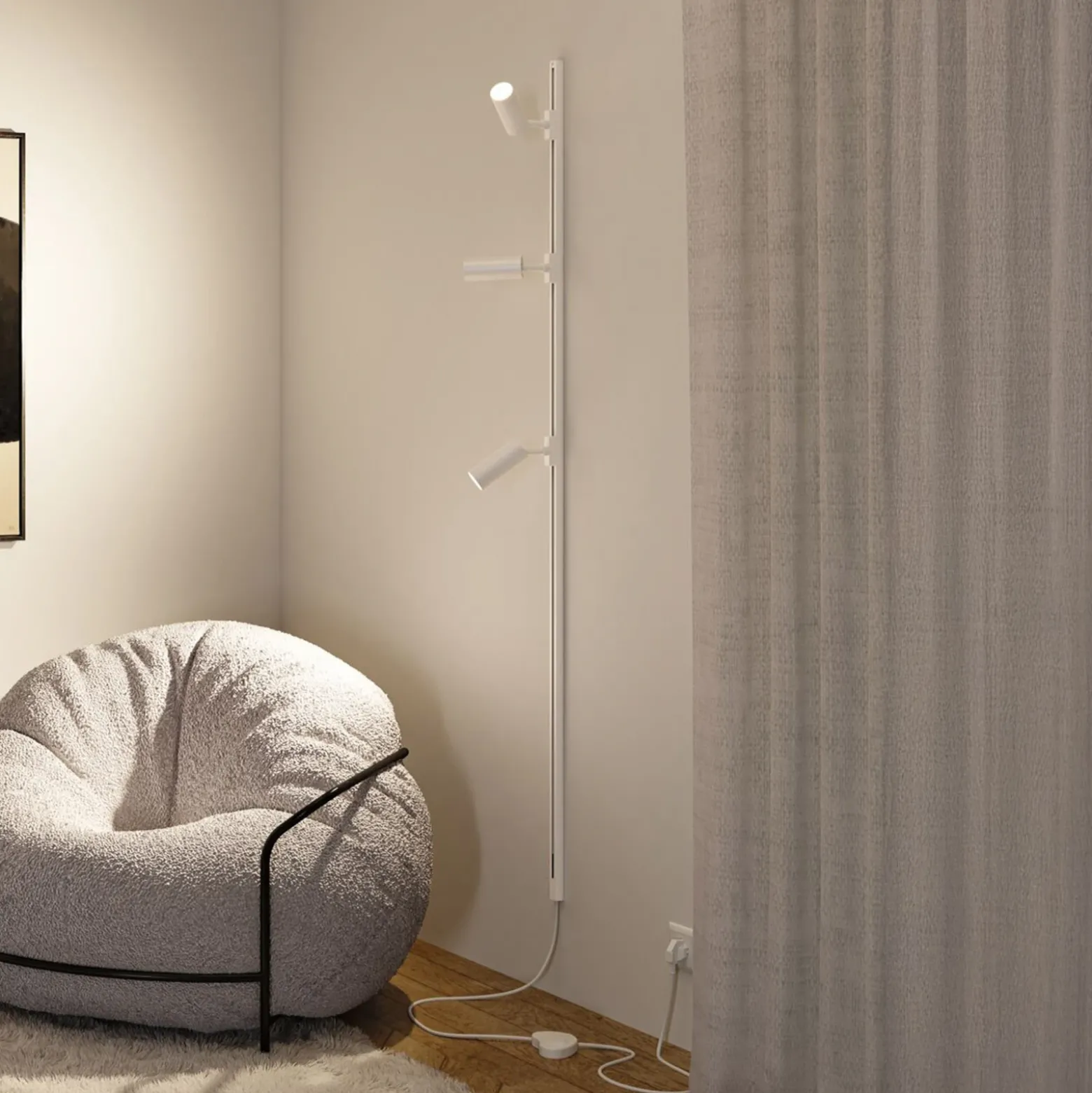 Paulmann URail Alimentación con interruptor, 200 cm, blanco señal