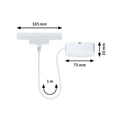 Paulmann URail Alimentación de cable ZigBee 1 m, blanco señal