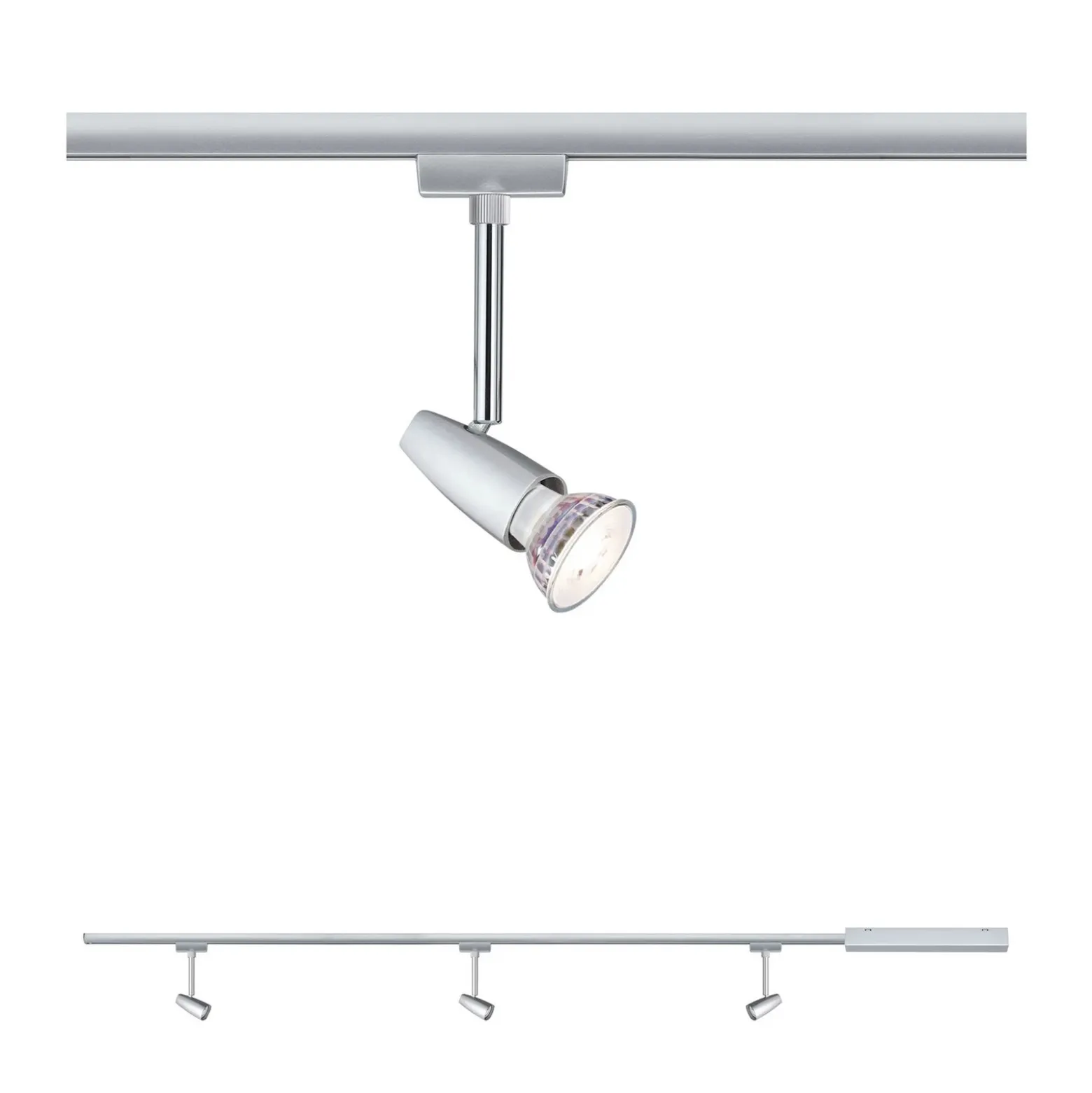 Paulmann URail Barelli set básico 3 focos, cromo
