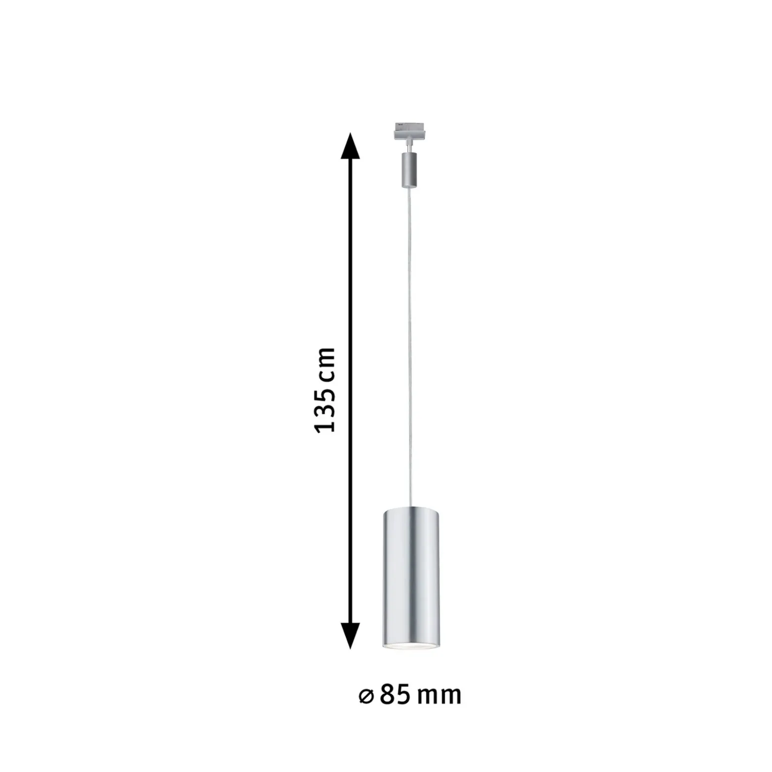 Paulmann URail Barrel péndulo LED, cromo mate