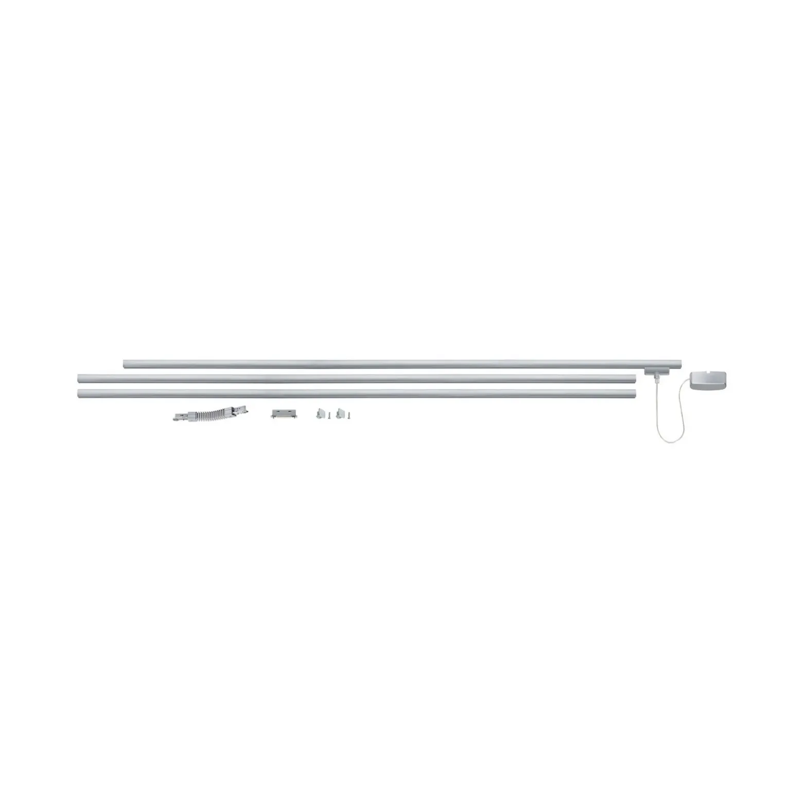 Paulmann URail Basisset, cromado, riel de 3 x 1 m, metal