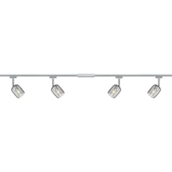 Paulmann URail Blossom set base cromo, vidrio humo