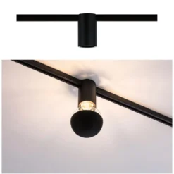 Paulmann URail Ceiling Socket E27, negro