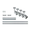 Paulmann URail Cover Set, 4 focos, 2xrail cromado