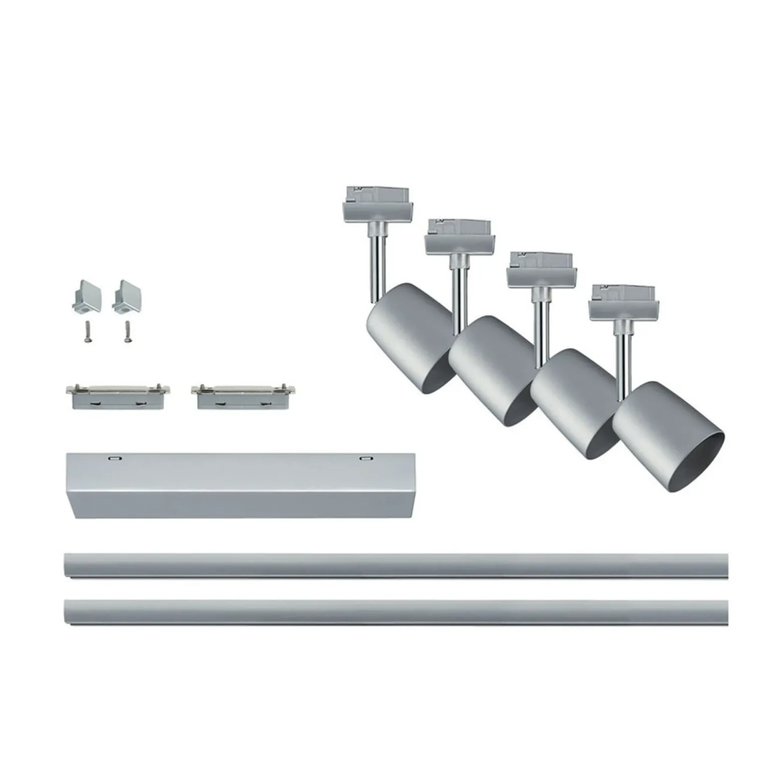 Paulmann URail Cover Set, 4 focos, 2xrail cromado