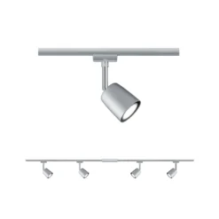 Paulmann URail Cover Set, 4 focos, 2xrail cromado