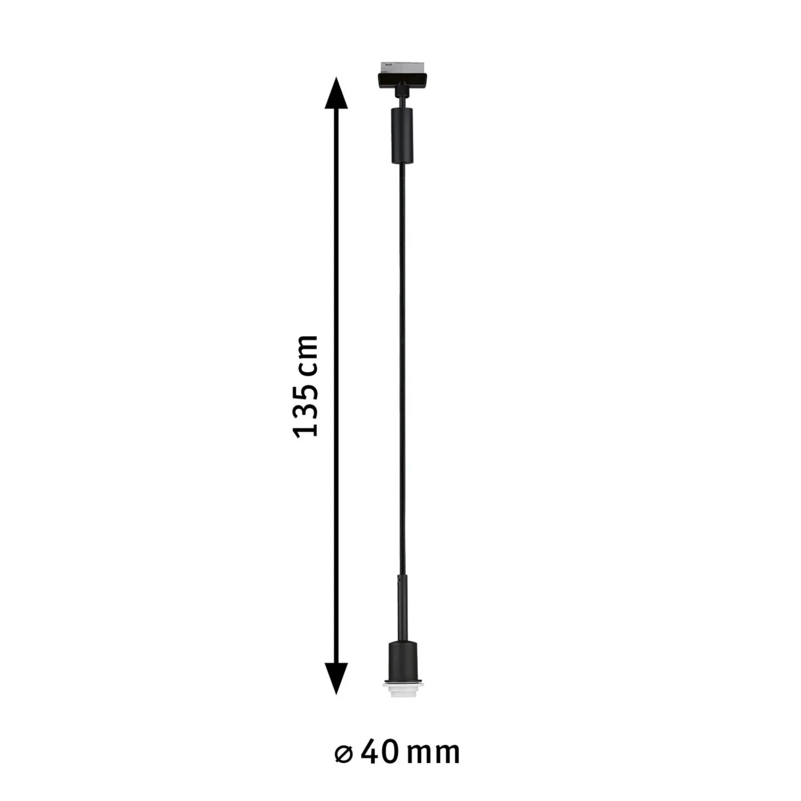 Paulmann URail DecoSystems péndulo E14 negro mate