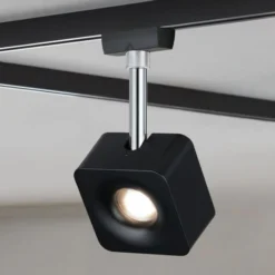 Paulmann URail foco Cube negro atenuable 4.000 K
