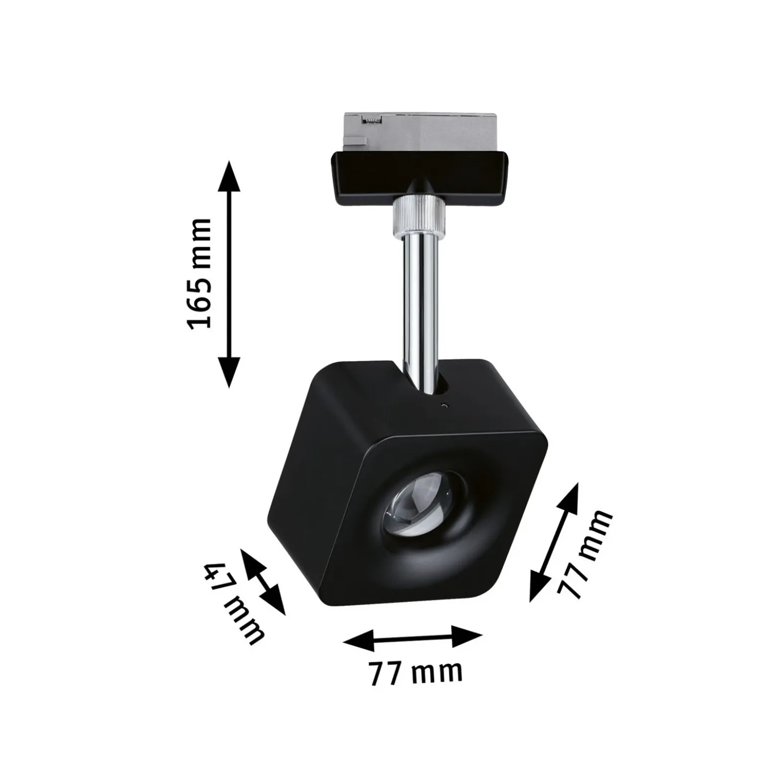 Paulmann URail foco Cube negro atenuable 4.000 K