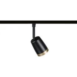 Paulmann URail foco de riel COVER, negro/dorado, Ø 7 cm, GU10