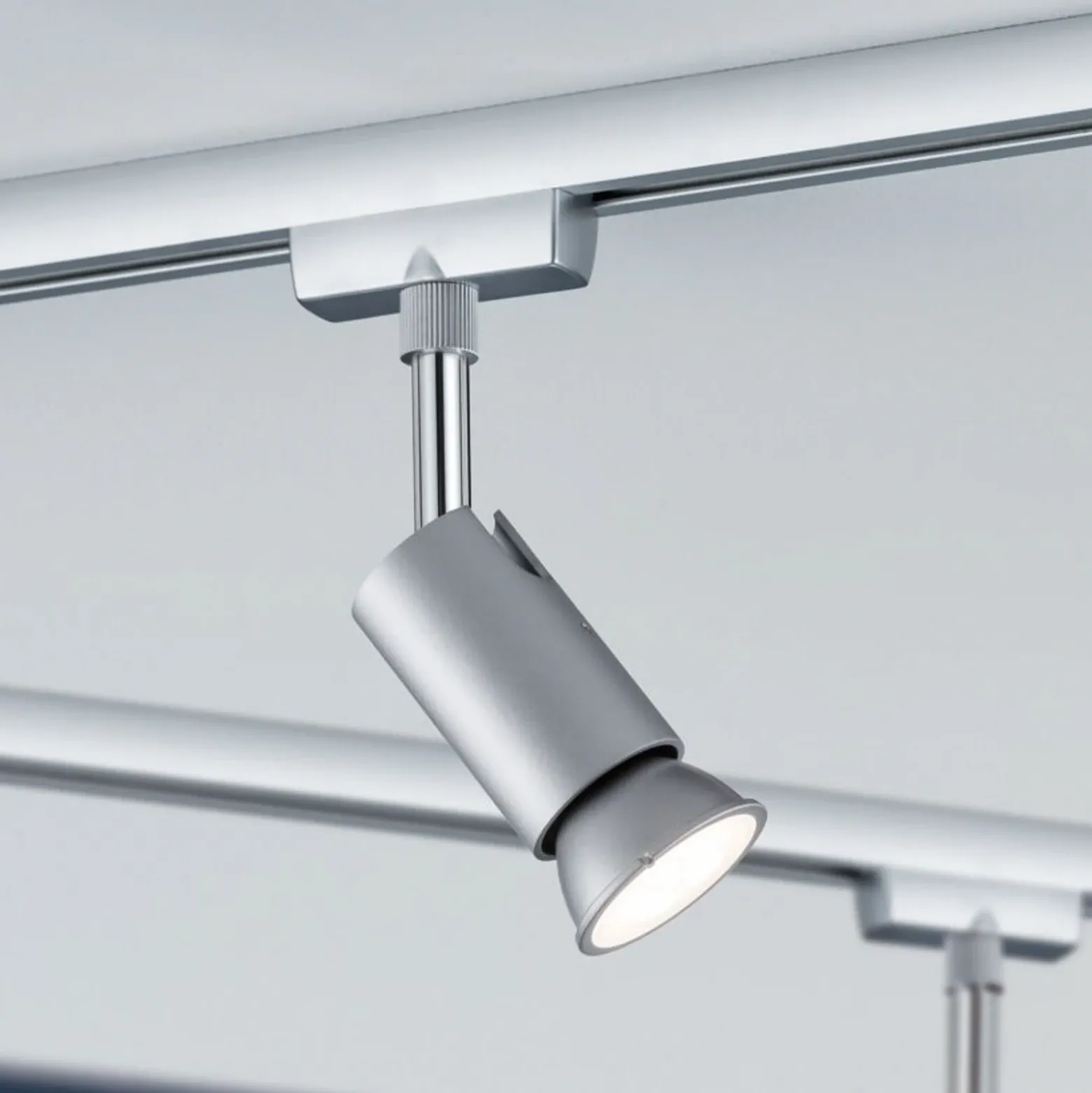 Paulmann URail-foco de riel Pure I, cromo mate, GU10, metal