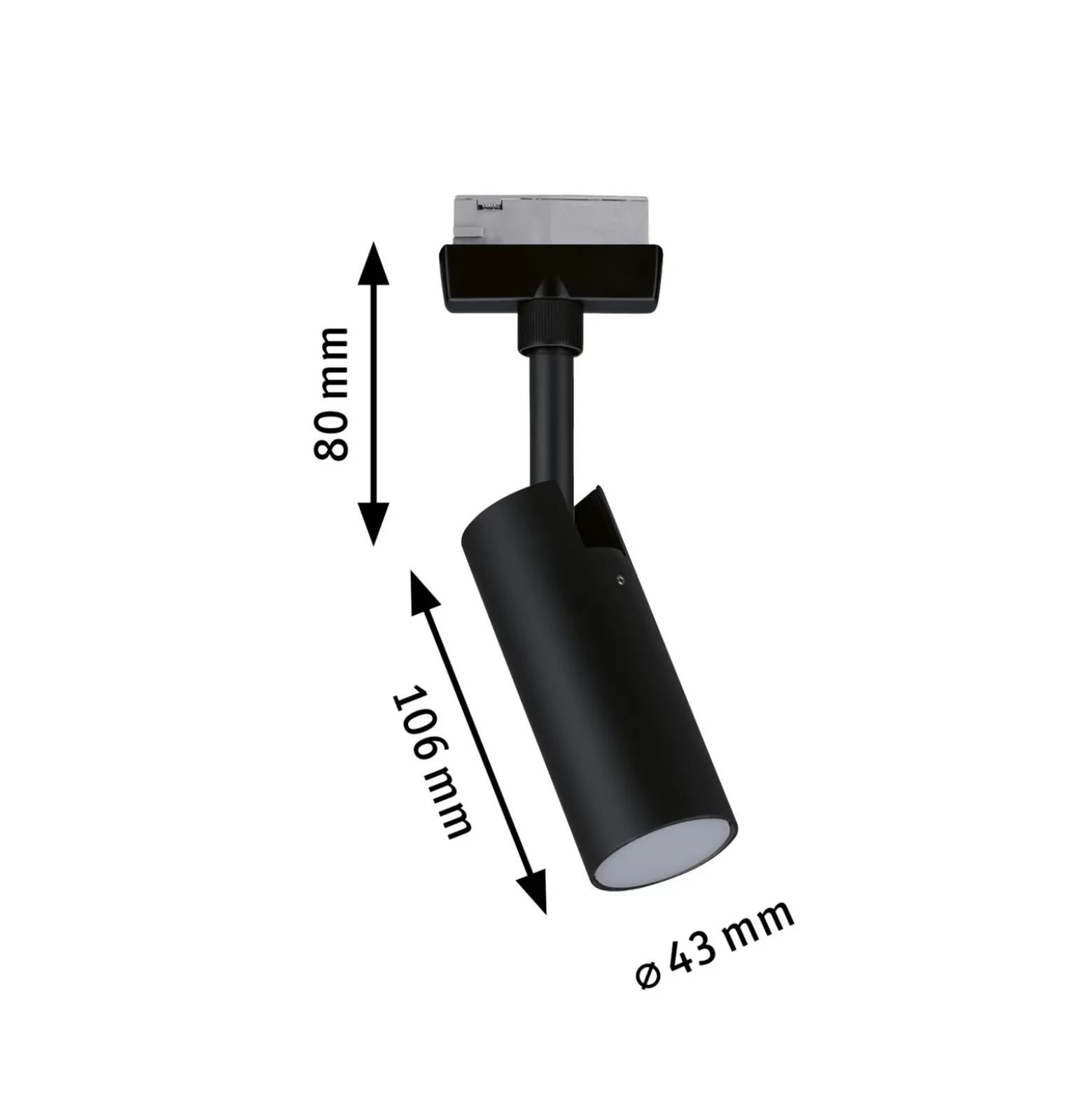 Paulmann URail foco LED Tubo negro 3.000 K