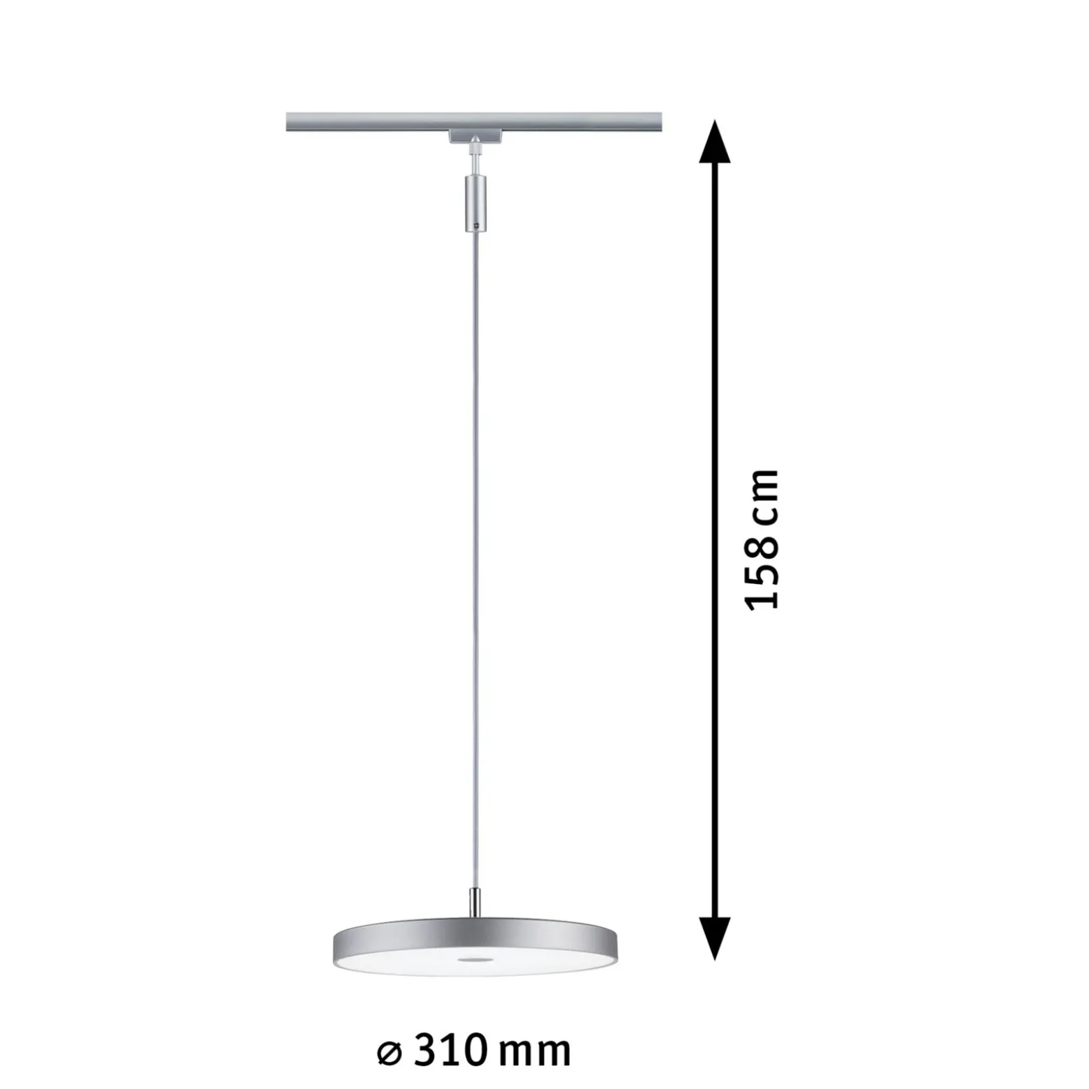 Paulmann URail Hildor colgante LED cromo 4.000K