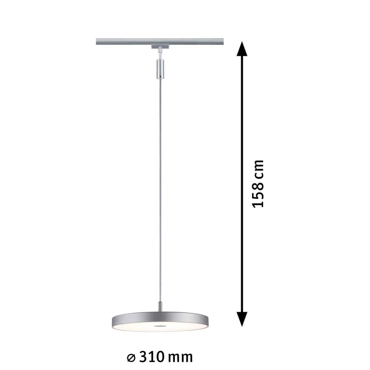 Paulmann URail Hildor colgante LED 3.000K cromo