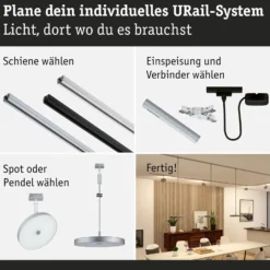 Paulmann URail Hildor foco LED cromo 3.000K