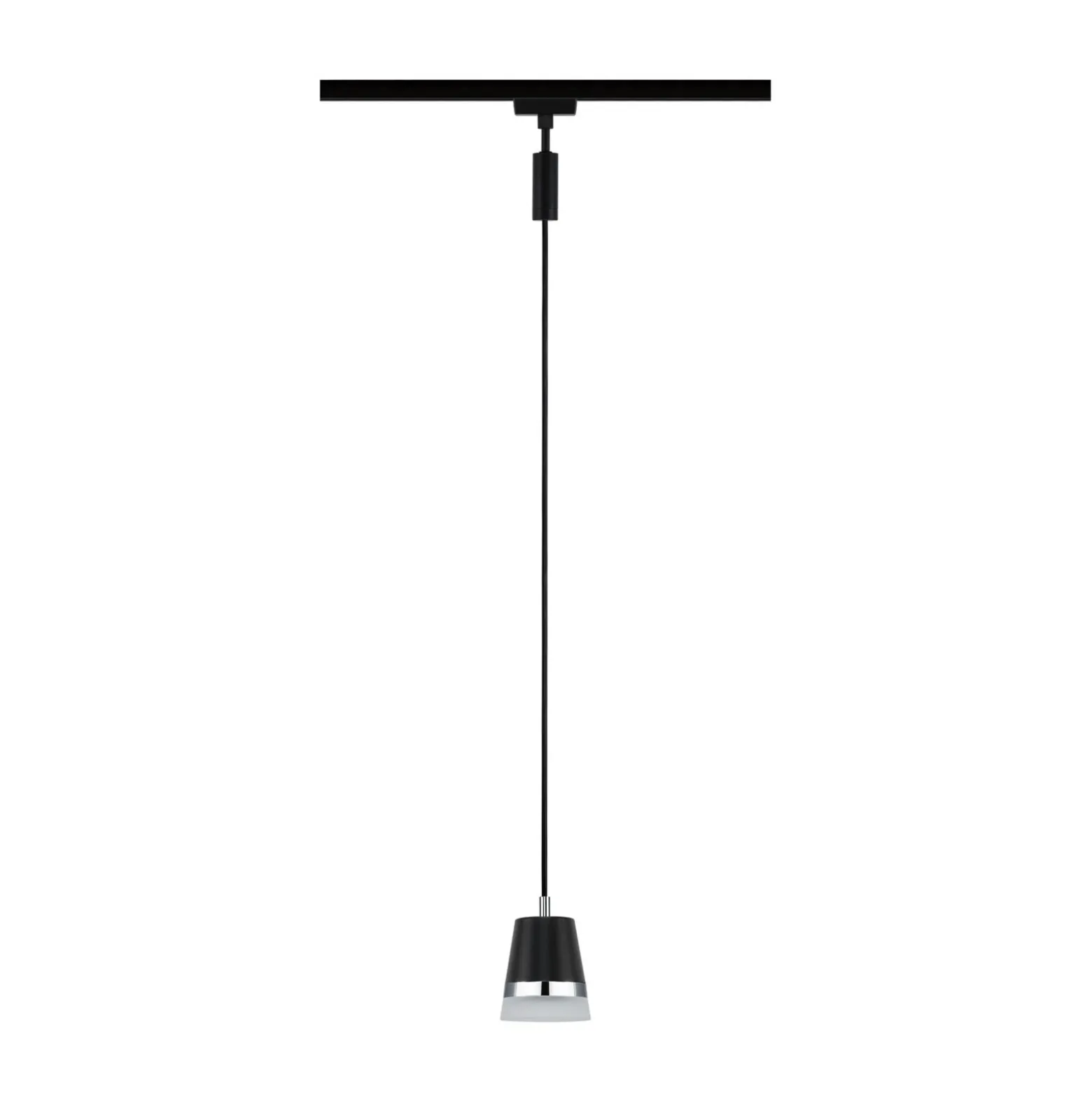 Paulmann URail lámpara colgante Cone, negro mate, GU10