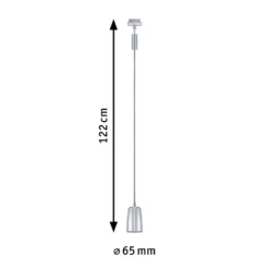 Paulmann URail-lámpara colgante Cover, cromo mate, GU10