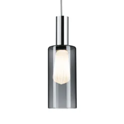 Paulmann URail pantalla Raja 2Easy, cristal ahumado Ø 10 cm