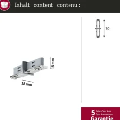 Paulmann URail Separador de corriente, plateado, plástico, metal