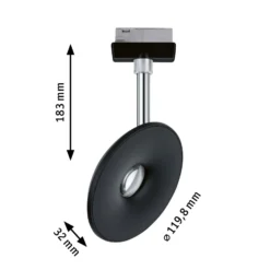 Paulmann URail Sphere foco LED 4.000K negro