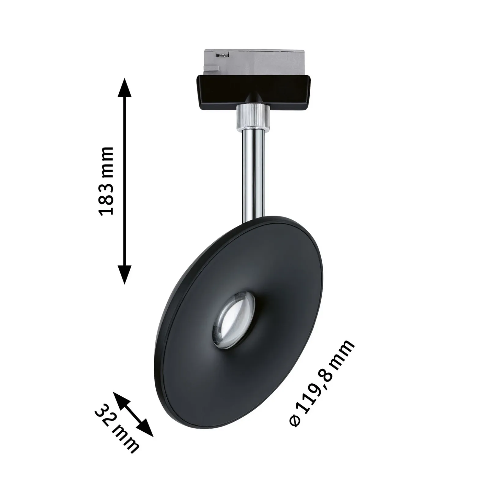 Paulmann URail Sphere foco LED 4.000K negro