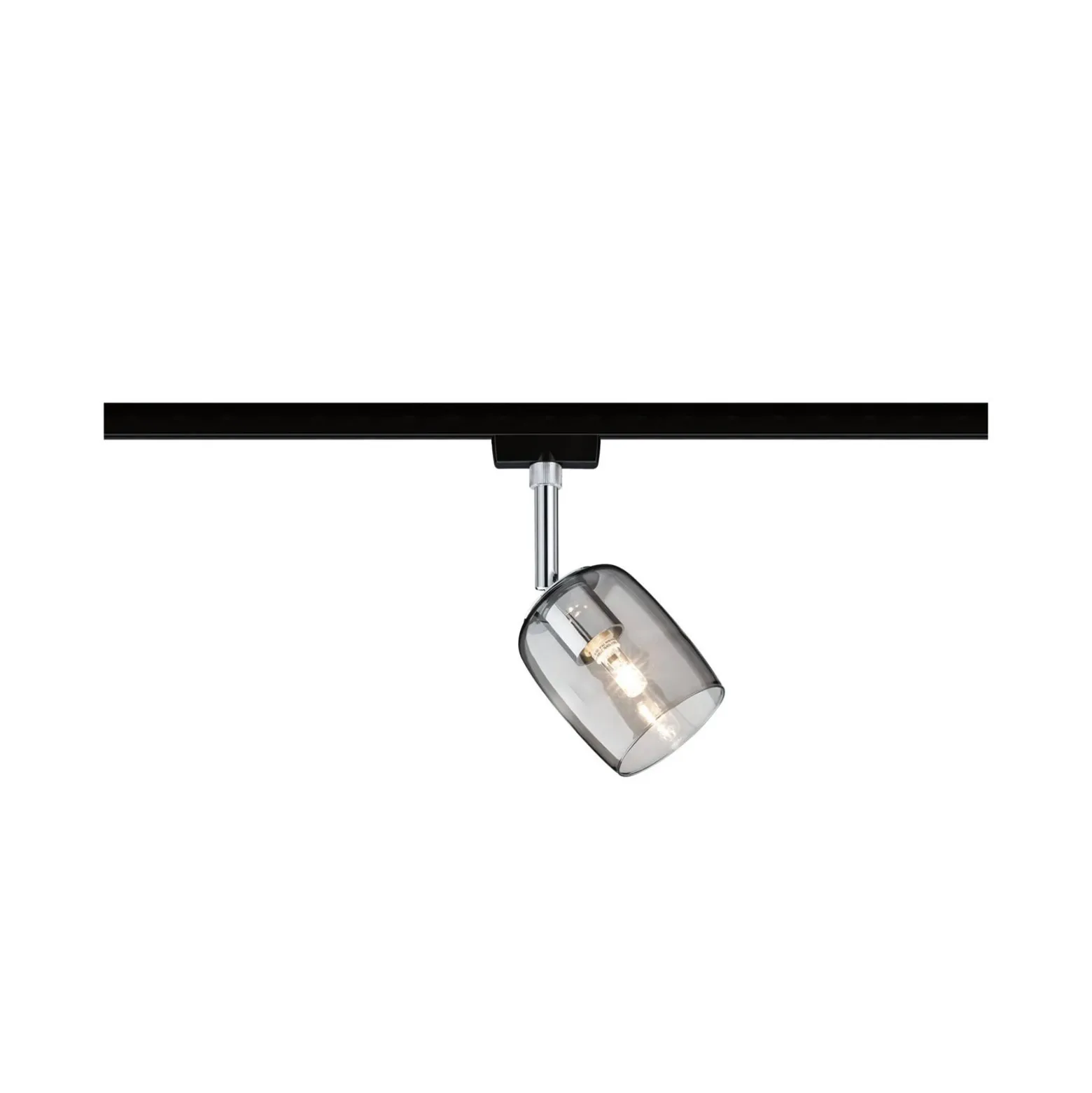 Paulmann URail Spot Blossom negro, cristal ahumado