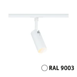Paulmann URail-Spot Tubo, blanco mate, regulador atenuable de 3 niveles, CCT