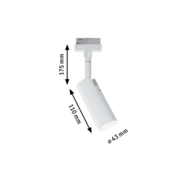 Paulmann URail Tubo foco LED, blanco