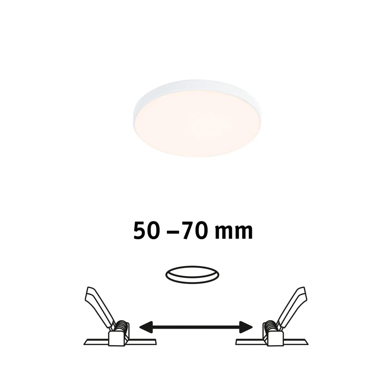 Paulmann Veluna Edge IP44 3.000K atenuador Ø 9cm