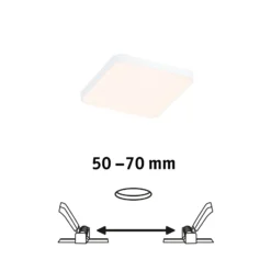 Paulmann Veluna Edge IP44 3000K atenuador 9x9cm