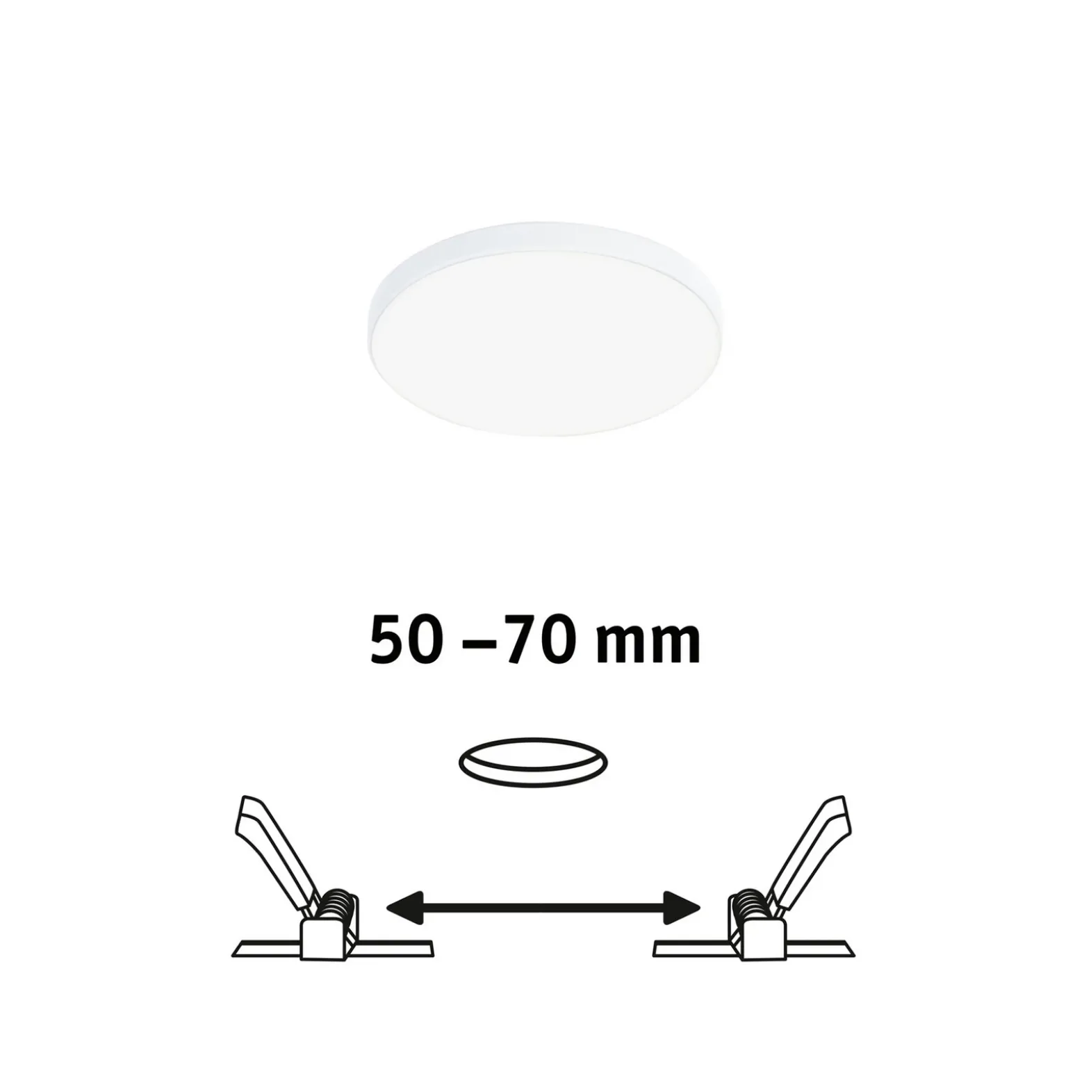 Paulmann Veluna Edge IP44 4.000K atenuador Ø 9cm