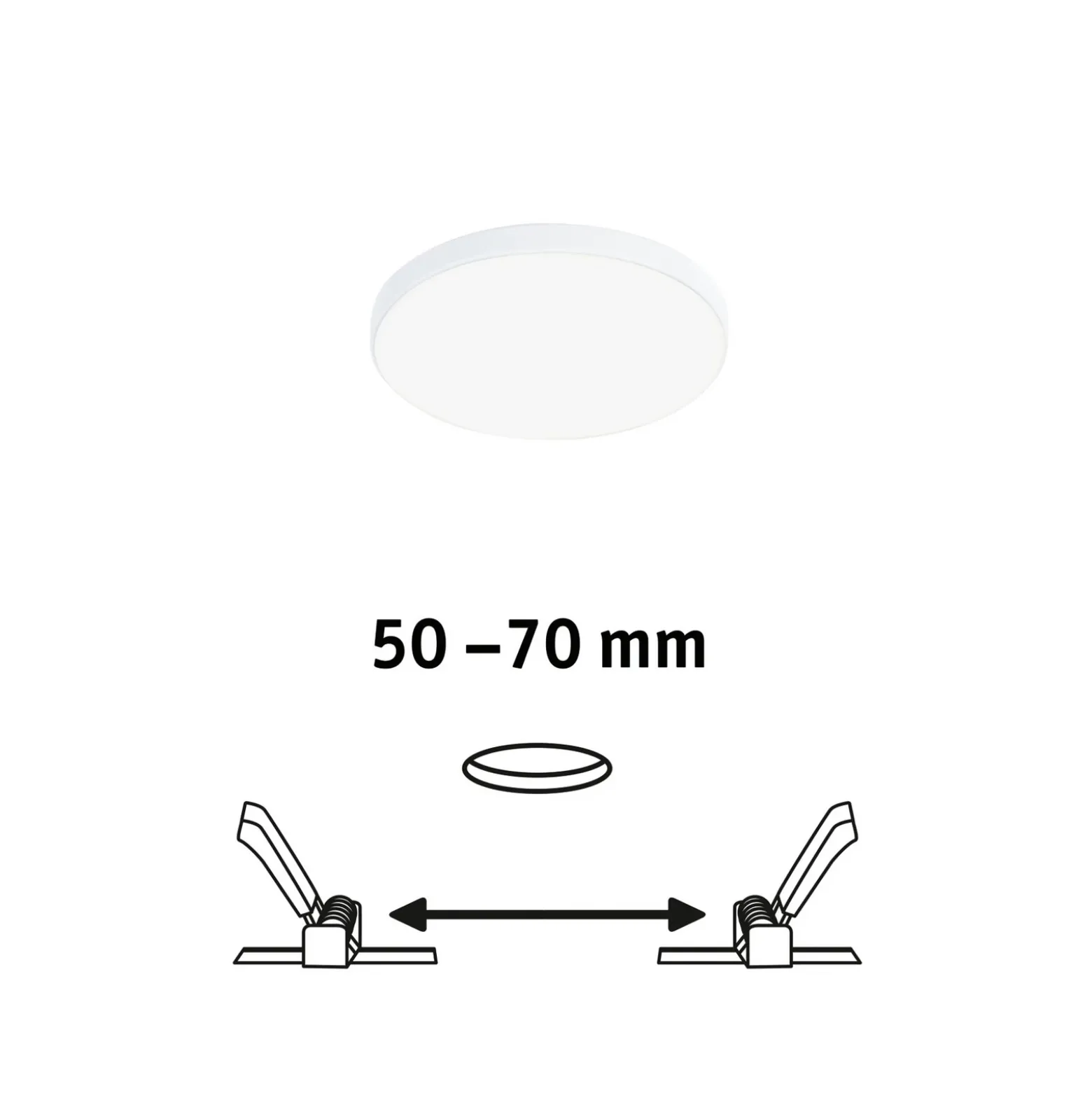 Paulmann Veluna Edge IP44 4.000K atenuador Ø 9cm