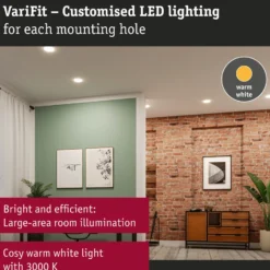 Paulmann Veluna Edge LED empotrable IP44 3.000K Ø 12cm