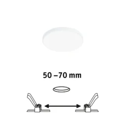 Paulmann Veluna Edge LED empotrable IP44 4.000K Ø 9cm