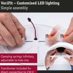 Paulmann Veluna Edge LED empotrable IP44 3.000K Ø 12cm