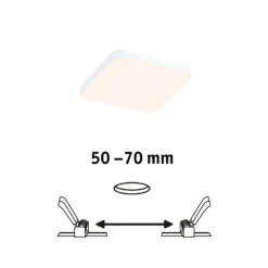 Paulmann Veluna Edge LED empotrable IP44 3000K 9x9cm