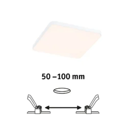 Paulmann Veluna Edge LED empotrable IP44 3000K 12x12cm