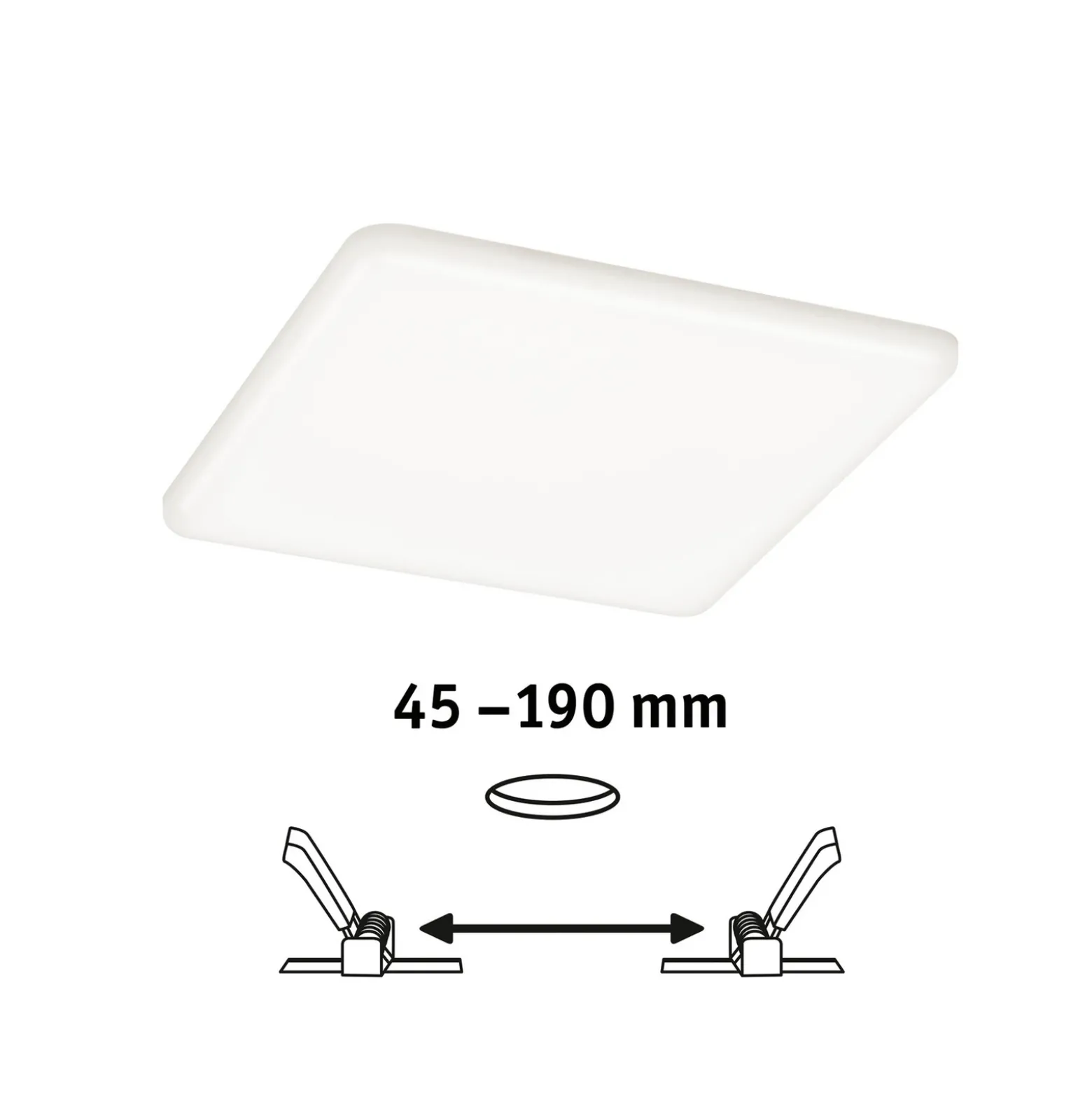 Paulmann Veluna empotrada LED 4.000K 18,5x18,5