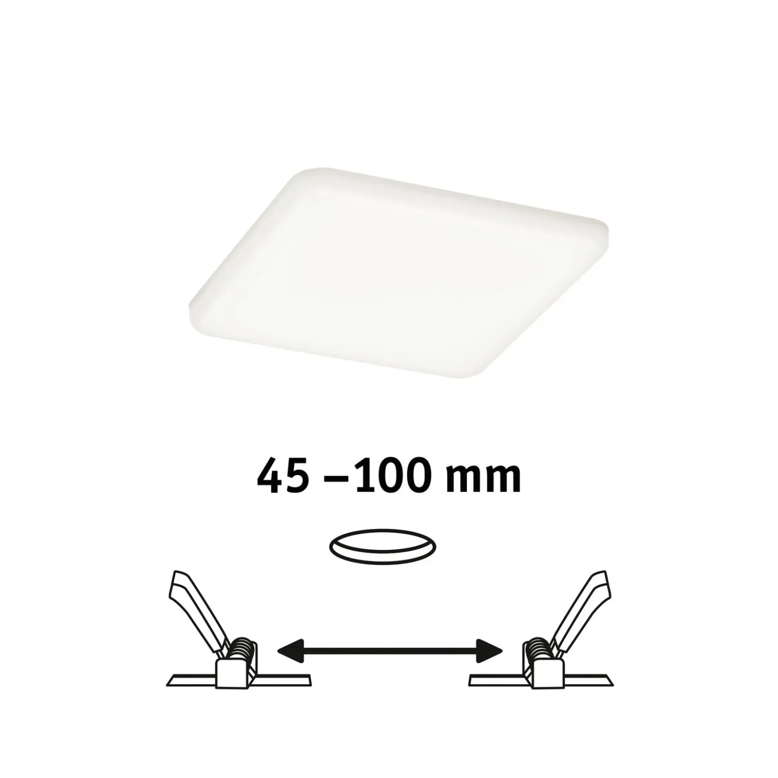 Paulmann Veluna empotrada LED 4.000K 12,5x12,5