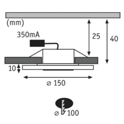 Paulmann Whirl empotrada LED 6W 3 ud redondo