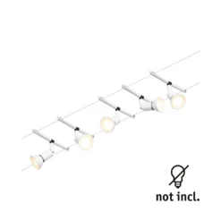 Paulmann Wire Salt sobre cable, 5 luces 5m blanco