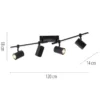 Paul Neuhaus Downlight LED Barik, 120 cm, regulable