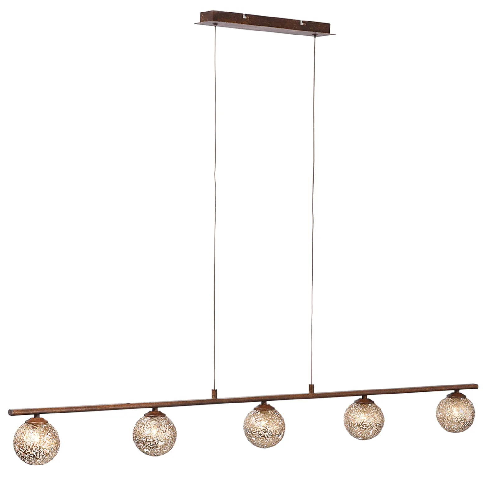 Paul Neuhaus lámpara colgante Greta, 132 cm, 5 luces, metal, G9